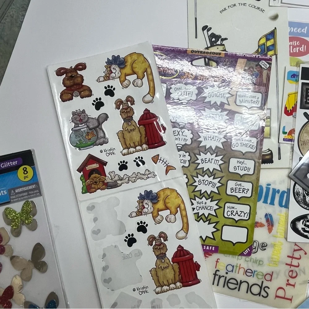mixed sticker lot scrapbooking card making journaling crafts‎
